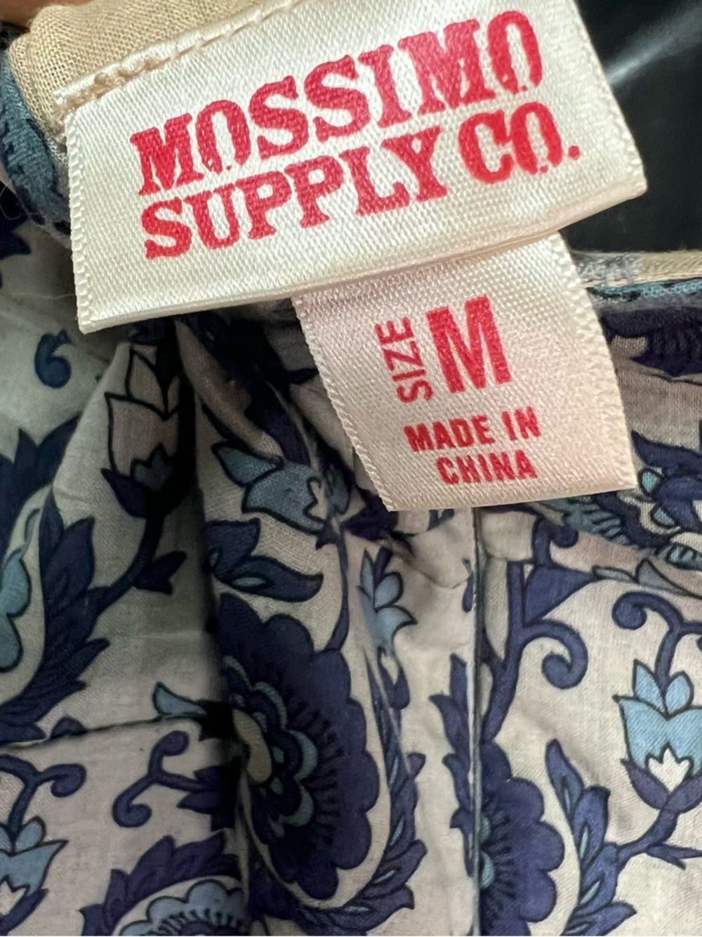 SOLD Mossimo Supply Co Floral Halter Maxi Dress Med Blue Cream Boho Cottagecore - Picture 7 of 8